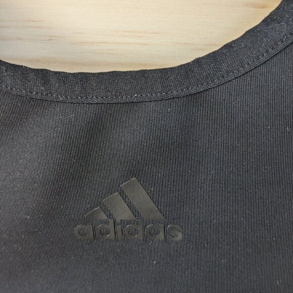 Adidas Climalite sports bra black crop top with snake skin pattern - Picture 8 of 9